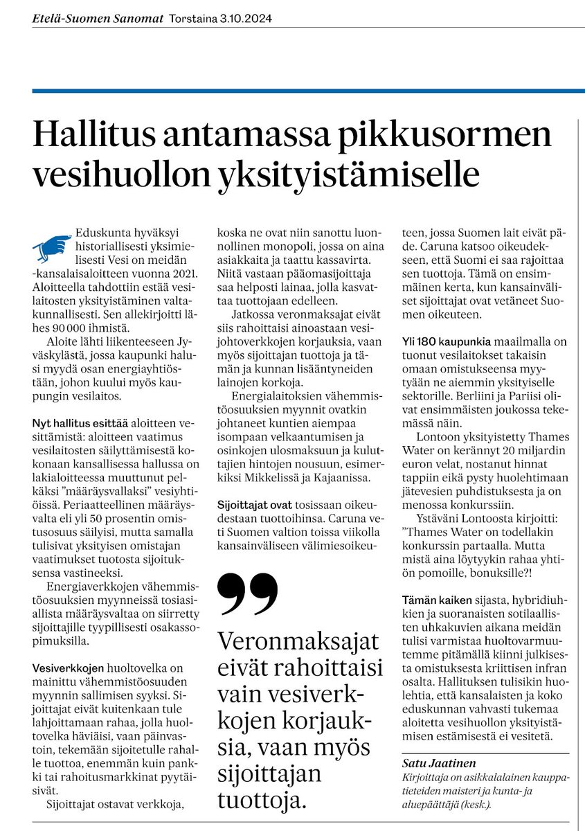 Hyvä kirjoitus hallituksen toilailusta. Uskomatonta jos tällainen skenaario toteutuu...