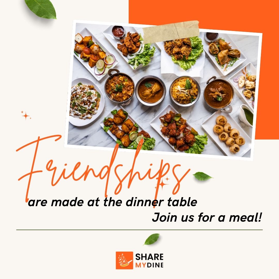 sharemydine's tweet image. Food is a powerful connector! At Share My Dine, you not only enjoy a delicious meal but also have the chance to meet fellow food lovers. Forge new friendships over shared meals and create lasting memories together.

#ShareMyDine #MeetAndEat #CommunityDining