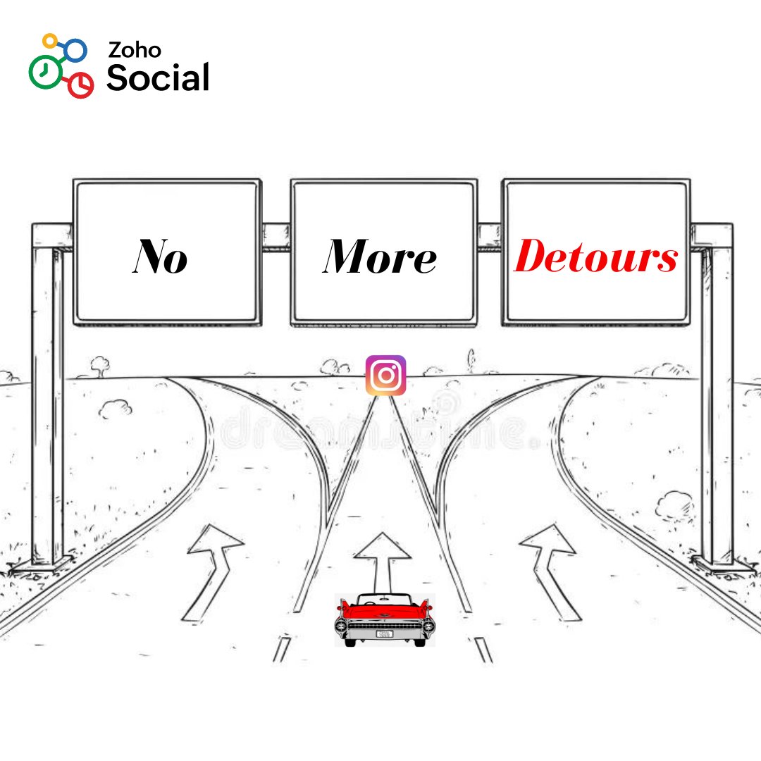 MauZoho's tweet photo. Say goodbye to middlemen! 🚀 With **Instagram Direct Publishing** from #Zoho Social, you can now post directly to Instagram—no notifications, no third-party apps needed. 📸✨ Streamline your social media game and post with ease! 

#InstagramDirectPublishing #ZohoSocial #SocialMediaSimplified #zohopartner#mauzoho