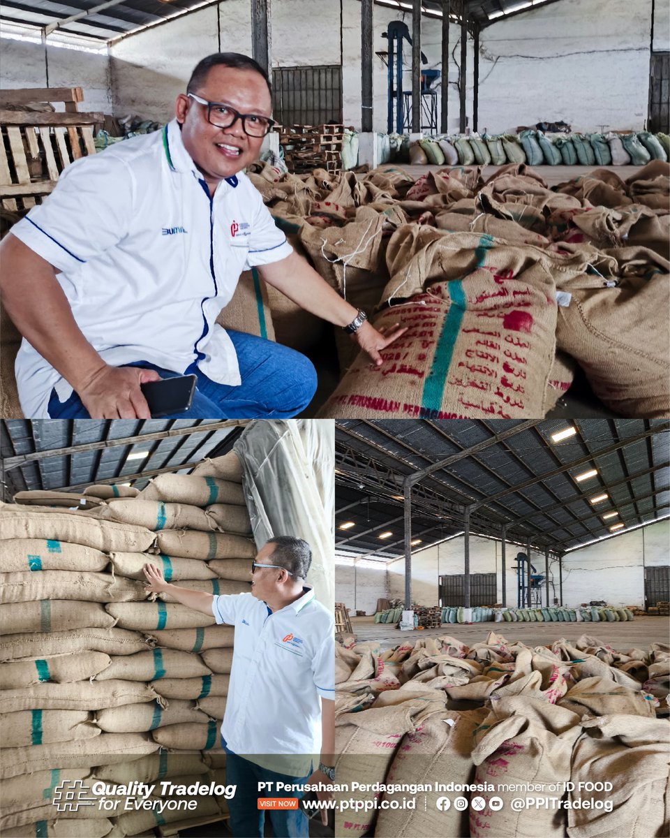 PPITradelog's tweet photo. Halo #SobatDagang
PT Perusahaan Perdagangan Indonesia (PPI) member of ID Food melakukan ekspor kopi green bean jenis robusta yang berasal dari Lampung dengan tujuan Mesir sebanyak 79,2 ton pada Kamis, (3/10/2024).
#PerusahaanPerdaganganIndonesia
#QualityTradelogforEveryone https://t.co/YvX4zUcE7G