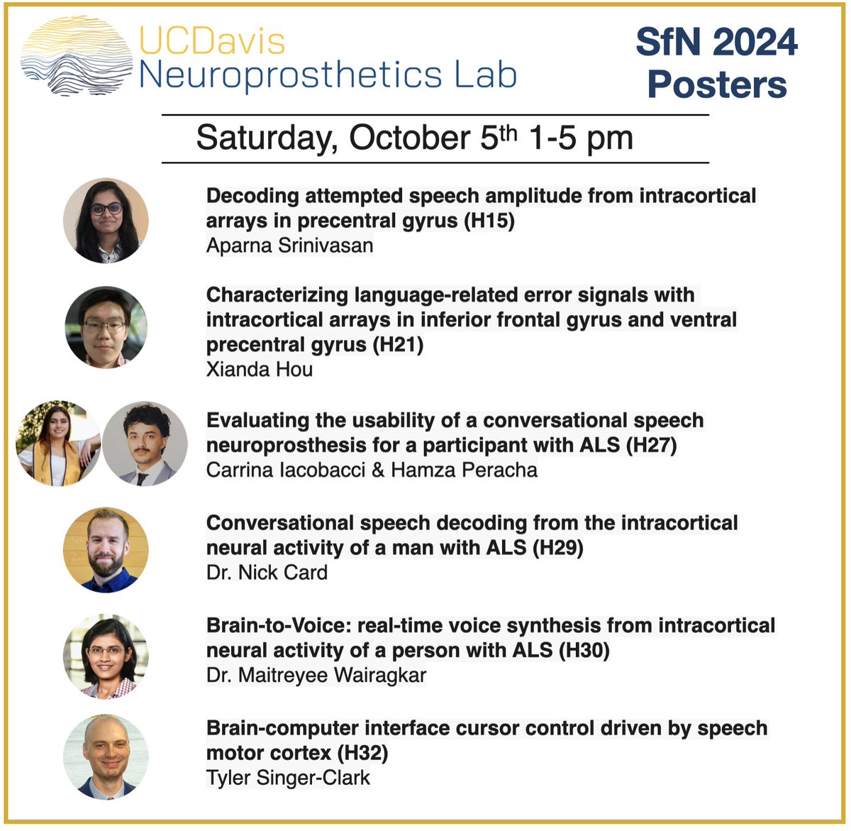 Sergey Stavisky (@sergeystavisky) on Twitter photo At #SfN24 our lab will be presenting updates on building multi-functional intracortical speech neuroprostheses and understanding the cortical basis of speech and movement. The whole lab including <a href="/DrDavidBrandman/">David Brandman</a> and I will be there! At #SfN24 our lab will be presenting updates on building multi-functional intracortical speech neuroprostheses and understanding the cortical basis of speech and movement. The whole lab including <a href="/DrDavidBrandman/">David Brandman</a> and I will be there!