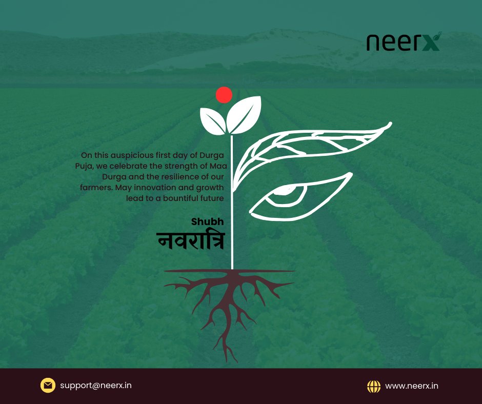 On the first day of Durga Puja we draw inspiration from Maa Durga's strength and protection, empowering farmers with innovative solutions. Here's to a future of resilience, growth, and prosperity.
#Agritech #Farmers #agriculture #Navratri