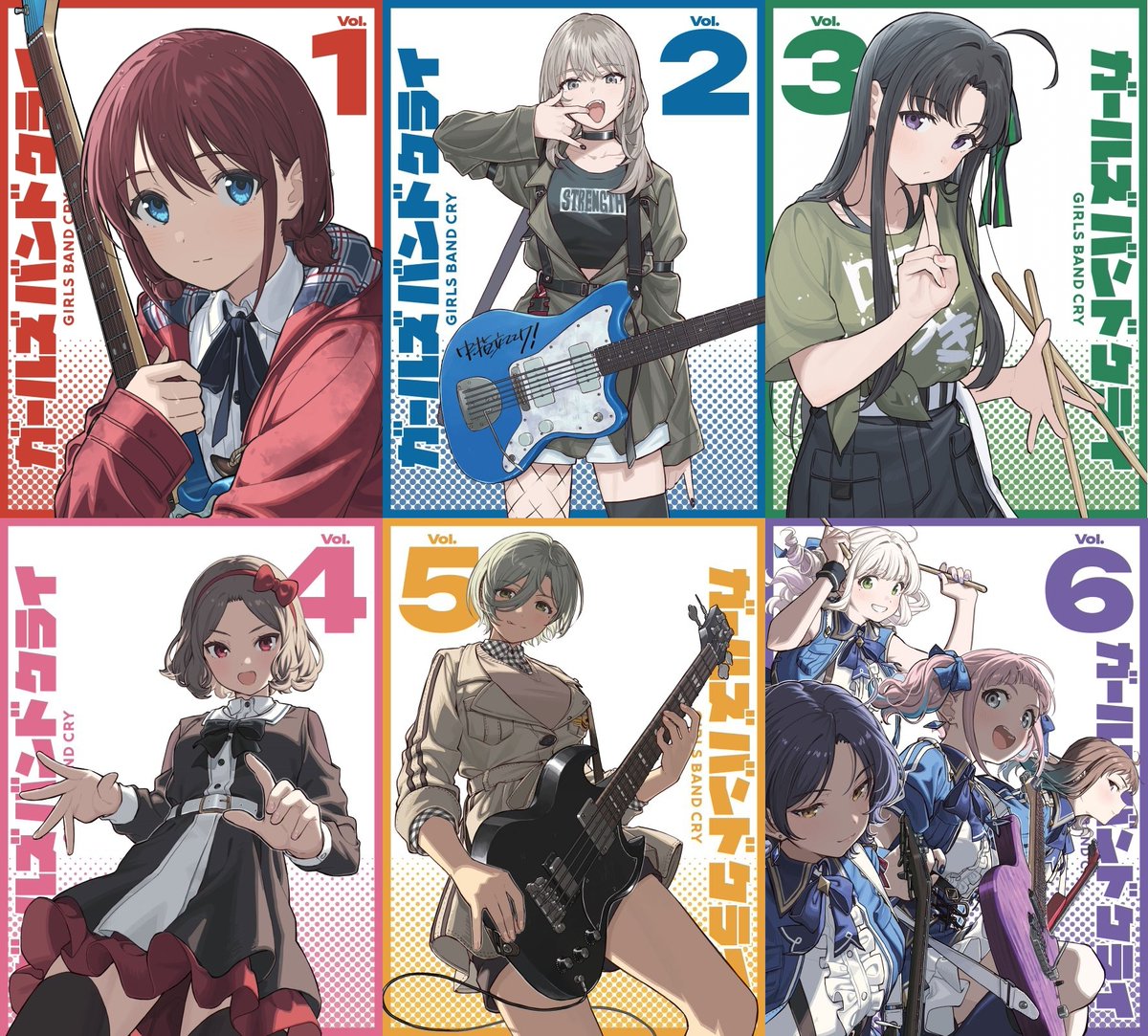 ✨第1巻～第6巻までビジュアル公開中✨ ガールズバンドクライ Blu 