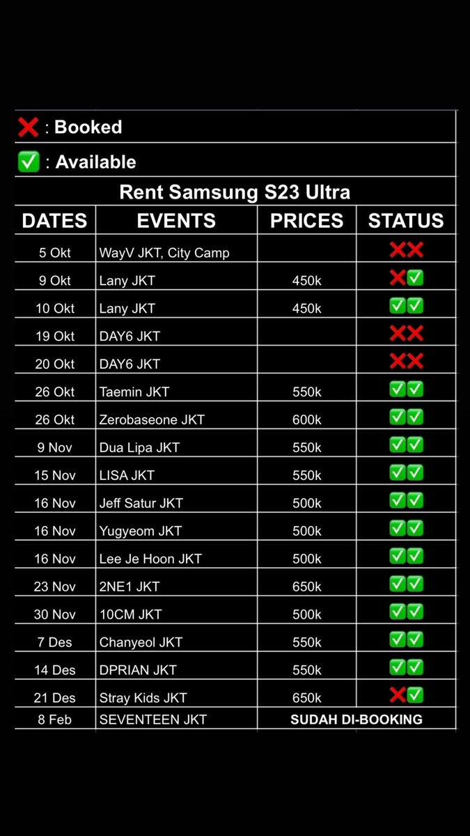 DM VIA IG |WTR OPEN RENT SEWA HP SAMSUNG S23 ULTRA tweet media
