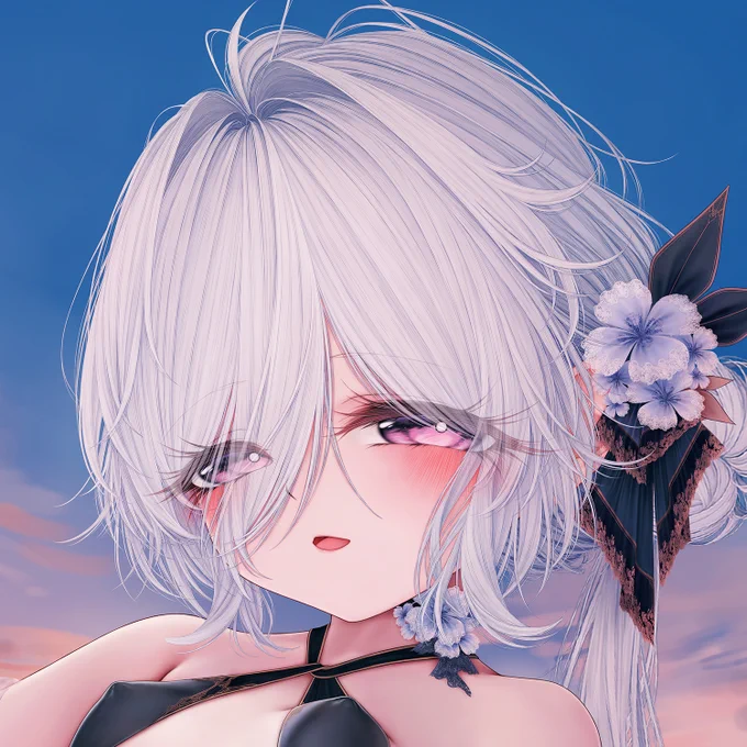 今週の進捗です₍₍ (ง ᐛ )ว ⁾⁾ 髪飾りと首飾りを完成しました、この二つが案外時間がかかるですね。゜(゜'ω`゜)゜。 そして顔と髪を調整し、服をちょっと描きました₍₍ (ง ᐛ )ว ⁾⁾