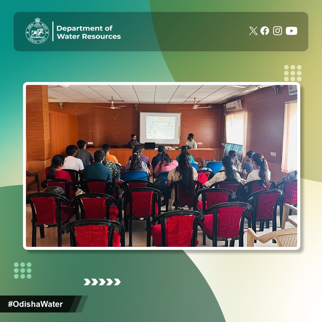 OdishaWater's tweet photo. 🌍💧 Engaging session led by Shri Abhijeet Kumar Behera, Geologist, Sambalpur Division, on #Geomorphology and its impact on #Groundwater during the training program for students at the College of Agricultural Engineering & Technology (CAET), Bhubaneswar. #Odishawater #CAET https://t.co/7fOxGqqWUR