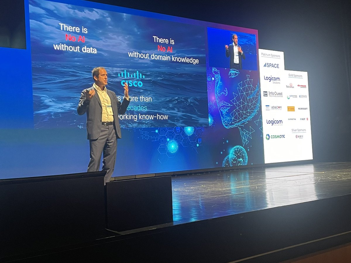 Chara Kontaxi (@chara_kontaxi) on Twitter photo “There is no #AI without #data and deep #domainknowledge!”
<a href="/emercada/">enrico mercadante</a> explains on stage #CiscoExperience in #Athens
#Cisco #InclusiveFuture #Sustainability #Innovation #ThoughtLeadership “There is no #AI without #data and deep #domainknowledge!”
<a href="/emercada/">enrico mercadante</a> explains on stage #CiscoExperience in #Athens
#Cisco #InclusiveFuture #Sustainability #Innovation #ThoughtLeadership
