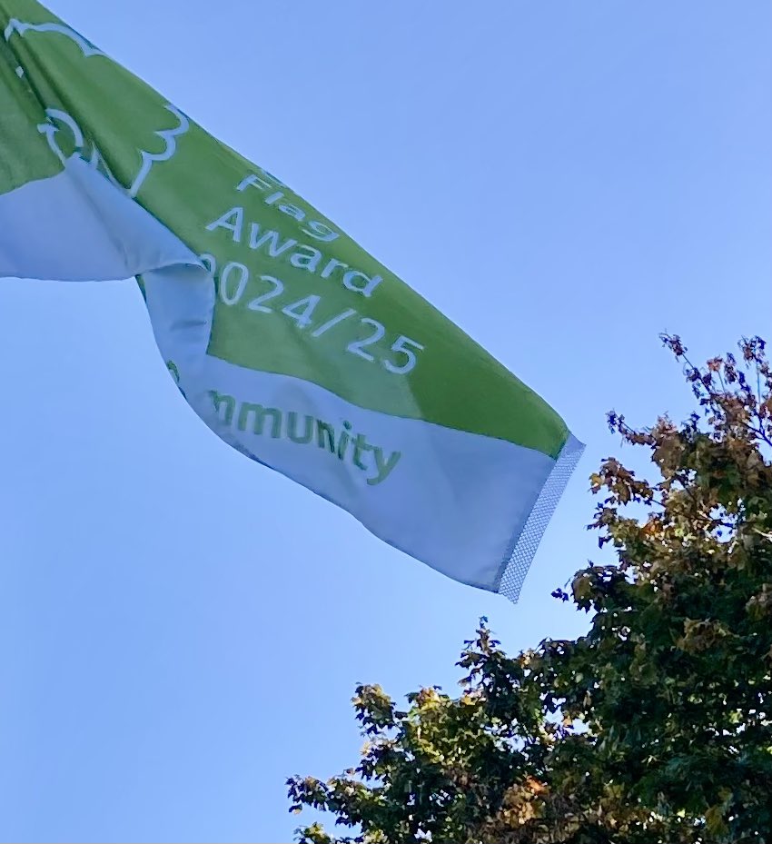 Our new Green flag award flag flying proudly and our notice board put up to date with our Yorkshire in Bloom awards for 2024.