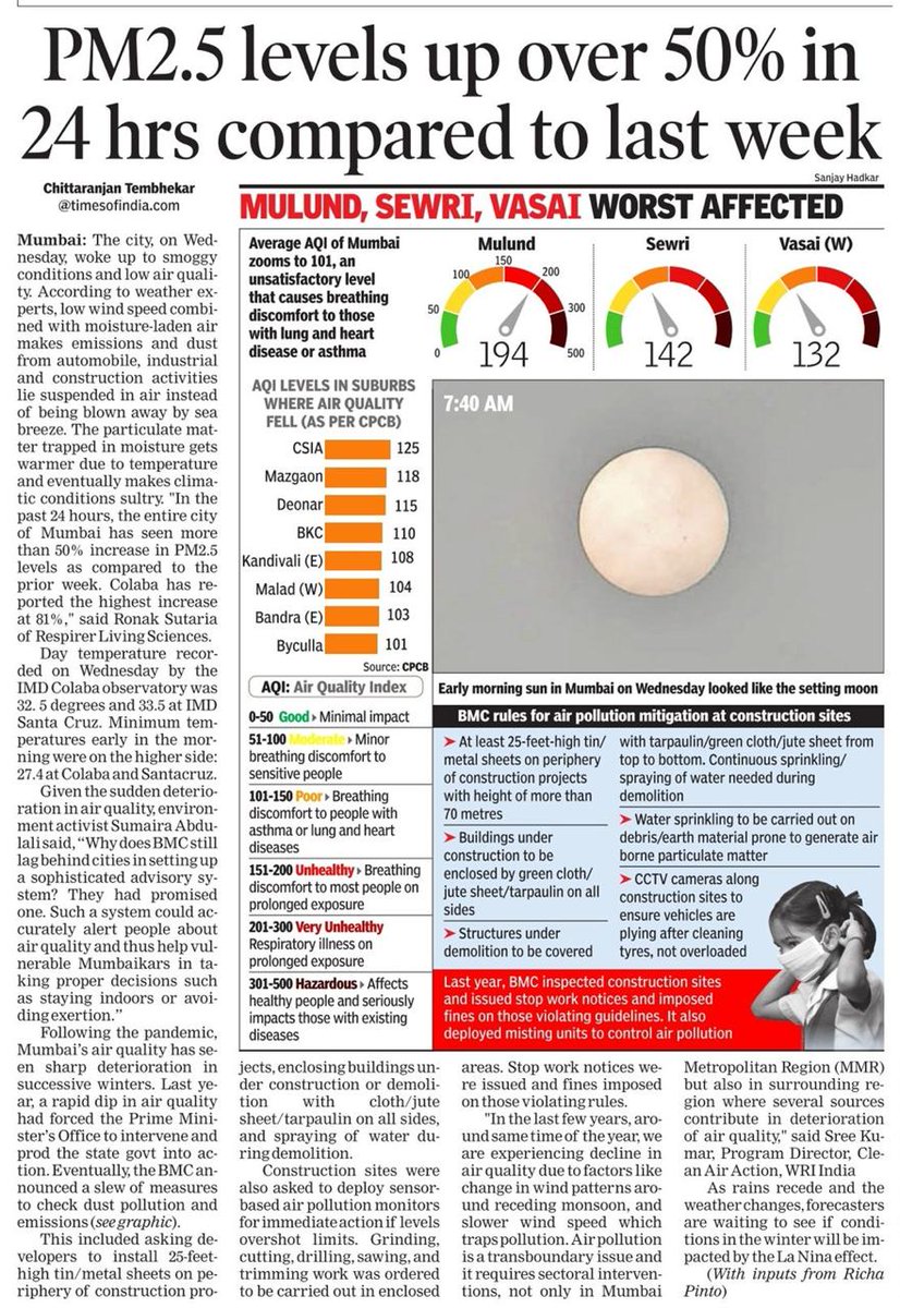 sumairaabdulali's tweet photo. Raising Awaaz: Providing daily pollution data and health advisories. Highlighting the Harmful Effects of Poor AQI on Health and Environment.
#AwaazQuickInsights #CleanAirCollective #MumbaiPollution #PM2.5 #AQIMumbai
https://t.co/SRZz66jFn6 https://t.co/T2NFzP9NWM