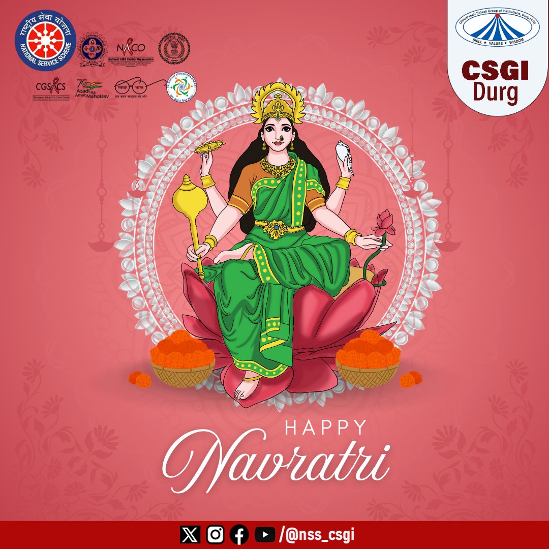 CsitNss's tweet photo. Let the vibrant colors of Navratri fill your life with joy, prosperity, and positivity. Wishing everyone a blessed Navratri filled with devotion and happiness. 🕉️🌸 #Navratri2024 #FestiveVibes #CelebrateTradition https://t.co/dERTkf5Udp