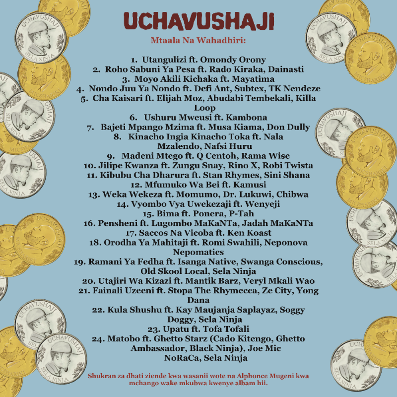 MkoKeNya's tweet photo. Micshariki Africa na Sela Ninja wanakuletea albam "Uchavushaji Elimu Ya Fedha".

Album hii imewashirikisha ma emcee, waimbaji na DJ kutoka Kenya, Tanzania, Marekani na Uingereza.

Ni album ya kwanza ya Hip Hop yenye maudhui ya Elimu Fedha.

https://t.co/UtJUZS16BG