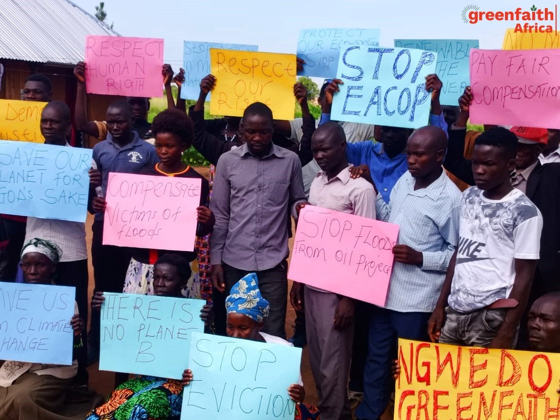 In Uganda, GreenFaith Africa, through its Buliisa Youth Circle and Ngwedo Circle, organised public actions during the climate week to call out <a href="/TotalEnergies/">TotalEnergies</a> to #StopEACOP 

The projects success shouldn't come at the cost of silencing voices #StopEACOP