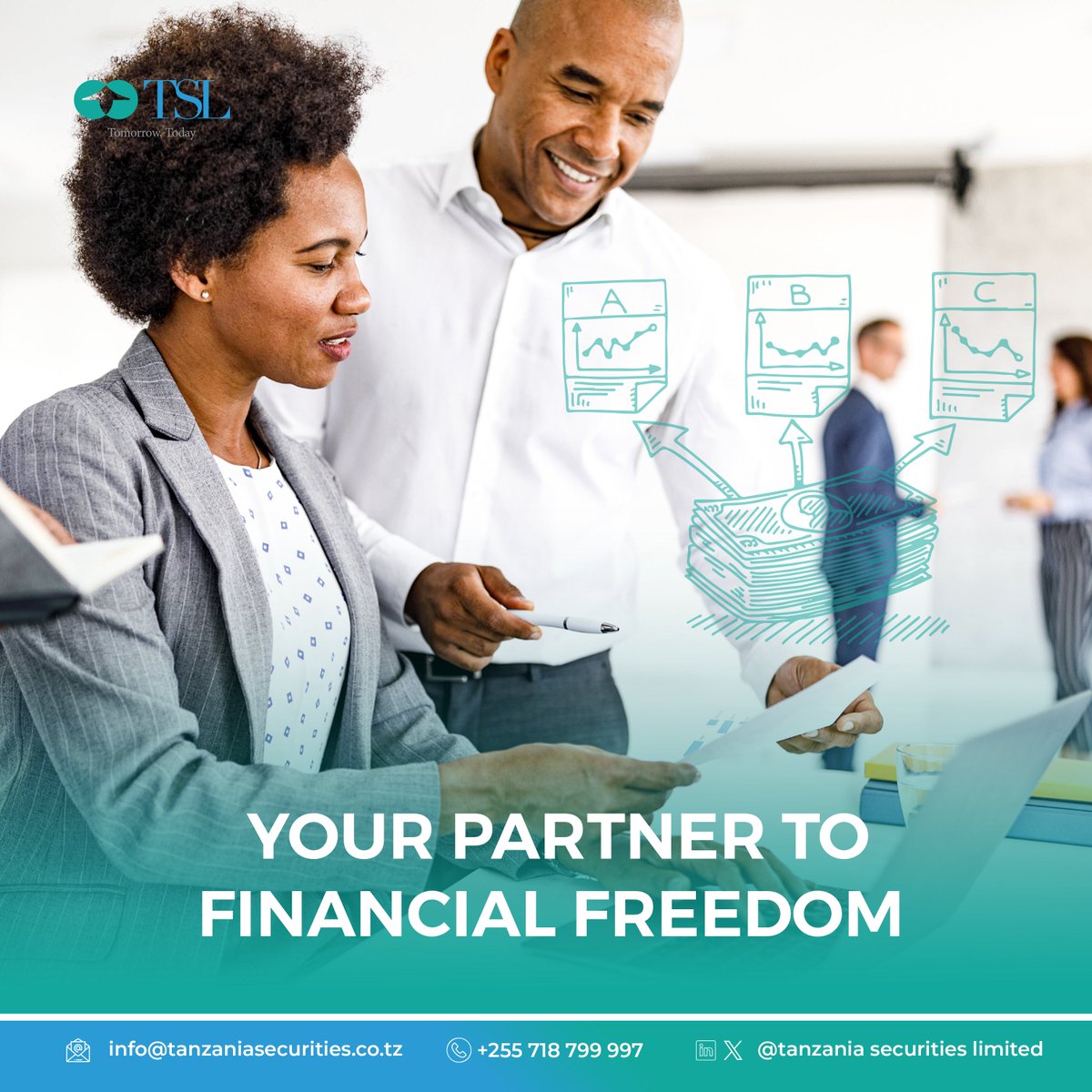 TSL_broker's tweet photo. Don't let financial uncertainty hold you back. Contact TSL Investments Management Ltd today to schedule a consultation and start building your path to financial freedom.
For more information call us now at +255 718 799 997 or email us info@tanzaniasecurties.co.tz https://t.co/3opcM4kha4