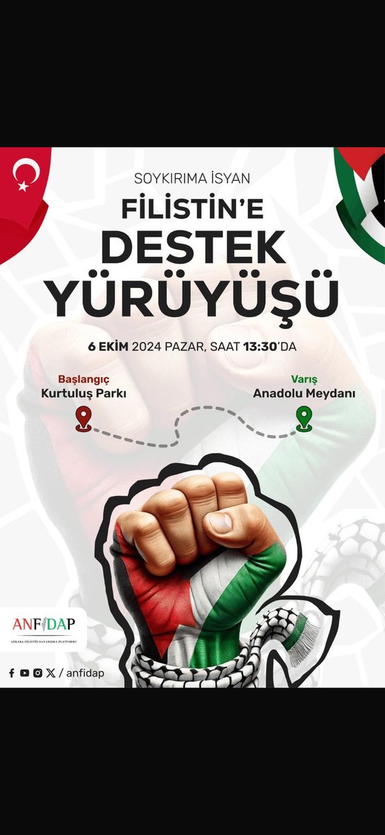 Hakkı bağırmaktan geri durmayacağız bir avuç olsakta.. #FreePalestine