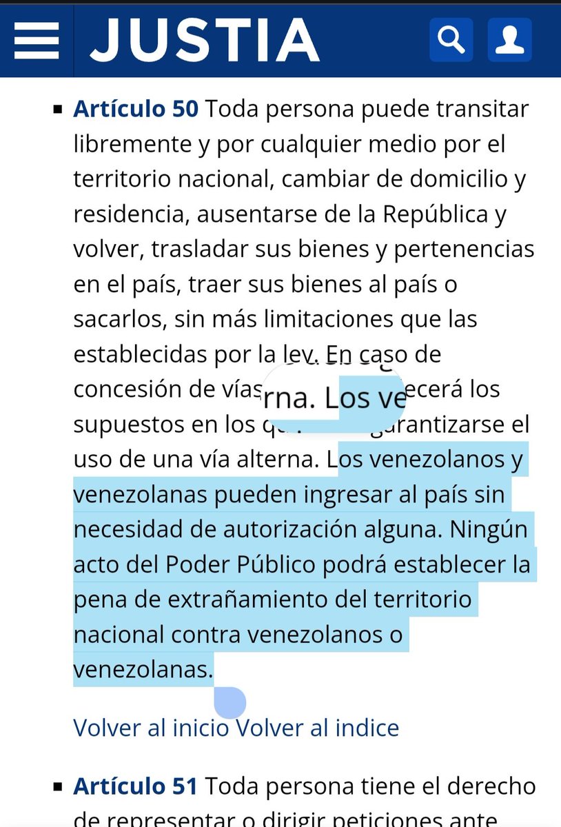 elimarugueto's tweet photo. @puzkas Violan FRAGANTEMENTE EL ARTíCULO 50 DE NUESTRA CONSTITUCIÓN. UN INDOCUMENTADO COMO MADURO NO LE PUEDE IMPEDIR LA ENTRADA A UN VENEZOLANO A SU PAÍS!! Entiéndase! https://t.co/I6vo2TjD4S