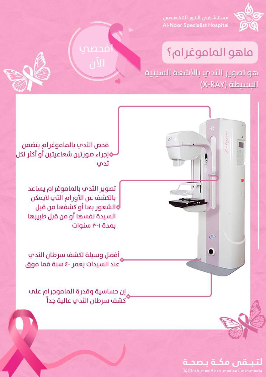 nsh_med's tweet photo. #رايتك_وردية 

ماهو الماموغرام ؟

#الشهر_العالمي_لسرطان_الثدي
#مستشفى_النور_التخصصي 
#لتبقى_مكة_بصحة https://t.co/4I22NpS8I3