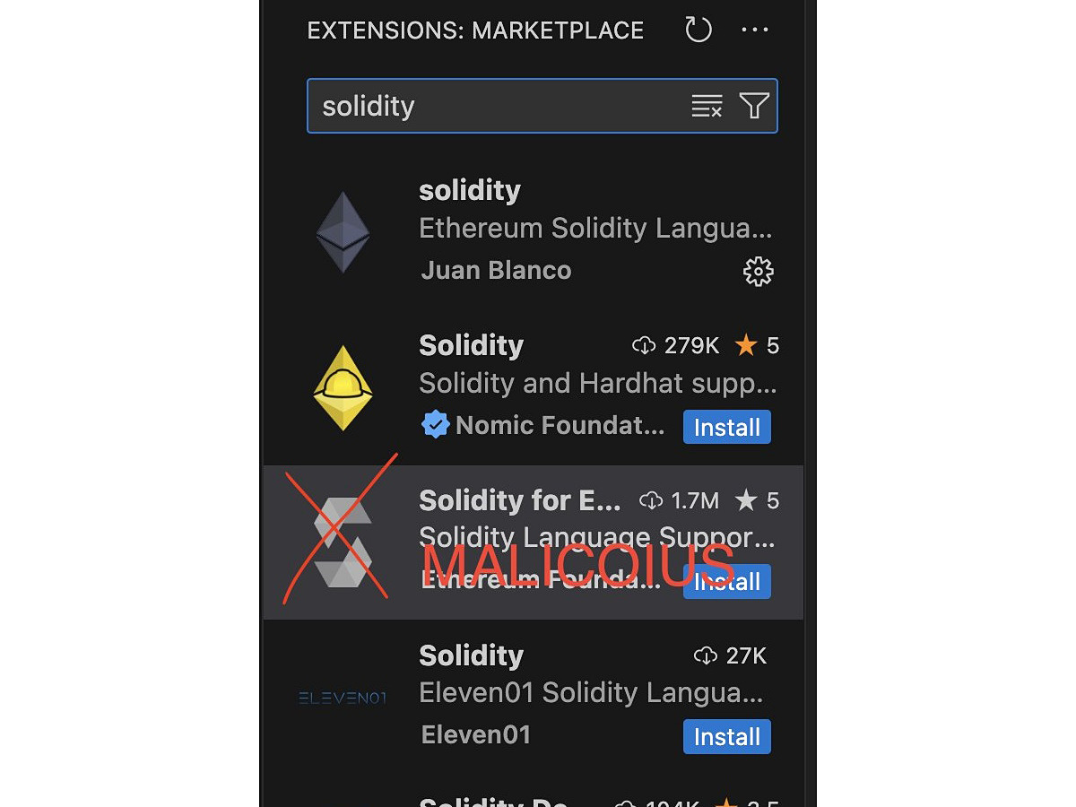 そこまでやる？ 170万DLの人気「Visual Studio Code」拡張機能に巧緻なマルウェア／「Ethereum」のスマートコントラクト言語「 Solidity」の開発が楽に… https://t.co/juN2jcCyZI