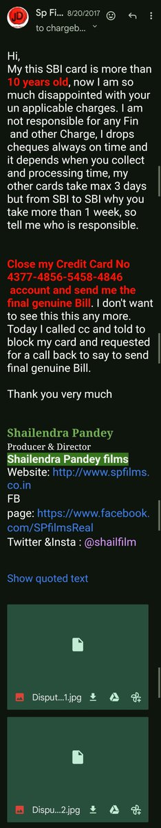 shailfilm's tweet photo. #एसबीआई कैसे फ्रॉड करती है आज खुद देखिए... 
2007 से मेरे पास #SBI का क्रेडिट कार्ड था, सब कुछ ठीक रहा लेकिन फिर 2017 मे बिल में लेट फीस लगनी शुरू हो गयी जबकि चेक पूर्व की ही तरह ड्यू डेट से एक हफ्ते पहले ड्रॉप बॉक्स मे डालता था, कई बार लेट फीस दिया भी। कस्टमर केयर से बात करते तो बोलते अगले बिल में एडजस्ट कर देंगे लेकिन हुआ कुछ नहीं इसी बीच करीब 2600 रुपए का एक फॉरेन ट्रांजैक्शन हुआ जो मैंने नहीं किया था बैंक ने भी एक्सेप्ट किया कि गलती से आपके बिल में ऐड हो गया है और अगले बिल में एडजस्ट हो जाएगा लेकिन कुछ नहीं हुआ, डिसप्यूट फॉर्म भी भेजा लेकिन कोई जवाब नहीं। अंततः मैंने हार कर कार्ड न यूस करने का फैसला किया और अपने यूस किए गए अमाउंट से करीब ₹500 ज्यादा जमा कर दिया और 2600 के साथ ही 2150 की लेट फीस को बैंक के ऊपर छोड़ते हुए,  कार्ड को बंद करने के लिए बोल दिया लेकिन कुछ नहीं हुआ । 
कुछ महीने की शांति के बाद रोज 4 से 5 बार फोन आने शुरू हो गए कि आपका बिल पेंडिंग है पैसा जमा कर दीजिए । मैं समझाता रहा लेकिन समझने का कोई प्रयास नहीं करते मैं कहता मेल भेजिए मैं उस पर जवाब देता हूं लेकिन वह कहते मेल वह भेज नहीं सकते । फिर आने लगी लीगल नोटिस की धमकी मैंने कहा भेजिये और कोर्ट मे मिलते हैं लेकिन वो मौका ही नहीं आया।  फिर अलग अलग तरह की धमकियाँ आने लगी, इसी तरह हरेश्मेंट चलता रहा 10 साल में मुझे परेशान करने के लिए हजारों फोन कॉल आए। अभी हाल ही में मेरा क्रेडिट स्कोर खराब करने का एक और खेल इन्होंने शुरू किया है ।
मैं दूसरों के लिए लड़ाई लड़ता हूँ फिर अपने लिए क्यों नहीं। अब पानी सिर से ऊपर आ चुका है। कितने करोड़ का केस करना चाहिए? फिलहाल बैंक के अधिकारियों से निवेदन है कि अगले 24 घंटे में इसको ठीक करें। @SBICard_Connect @RBI