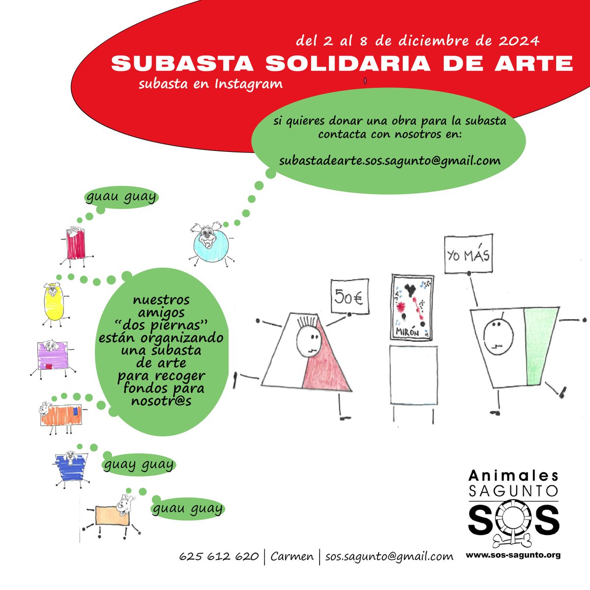 SOSdogscats's tweet photo. Buscamos artistas que puedan donar una pieza de su arte para hacer una subasta solidaria!!!!!
Os necesitamos!!!!! 🤍🤍🤍🤍 https://t.co/4vFh11kqHJ
