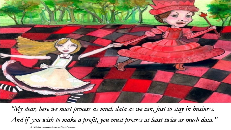KongShakeSphere's tweet photo. Alice in Business-Land: "You must process as much data as you can just to stay in business; if you wish to make a profit, God Bless You".

Complete Snippet (Surely, an Oxymoron, though, As Complete as a Snippet can be) from "Being A Human Being" @ https://t.co/XOF2AHI7Fw https://t.co/JqrpBxVsDd