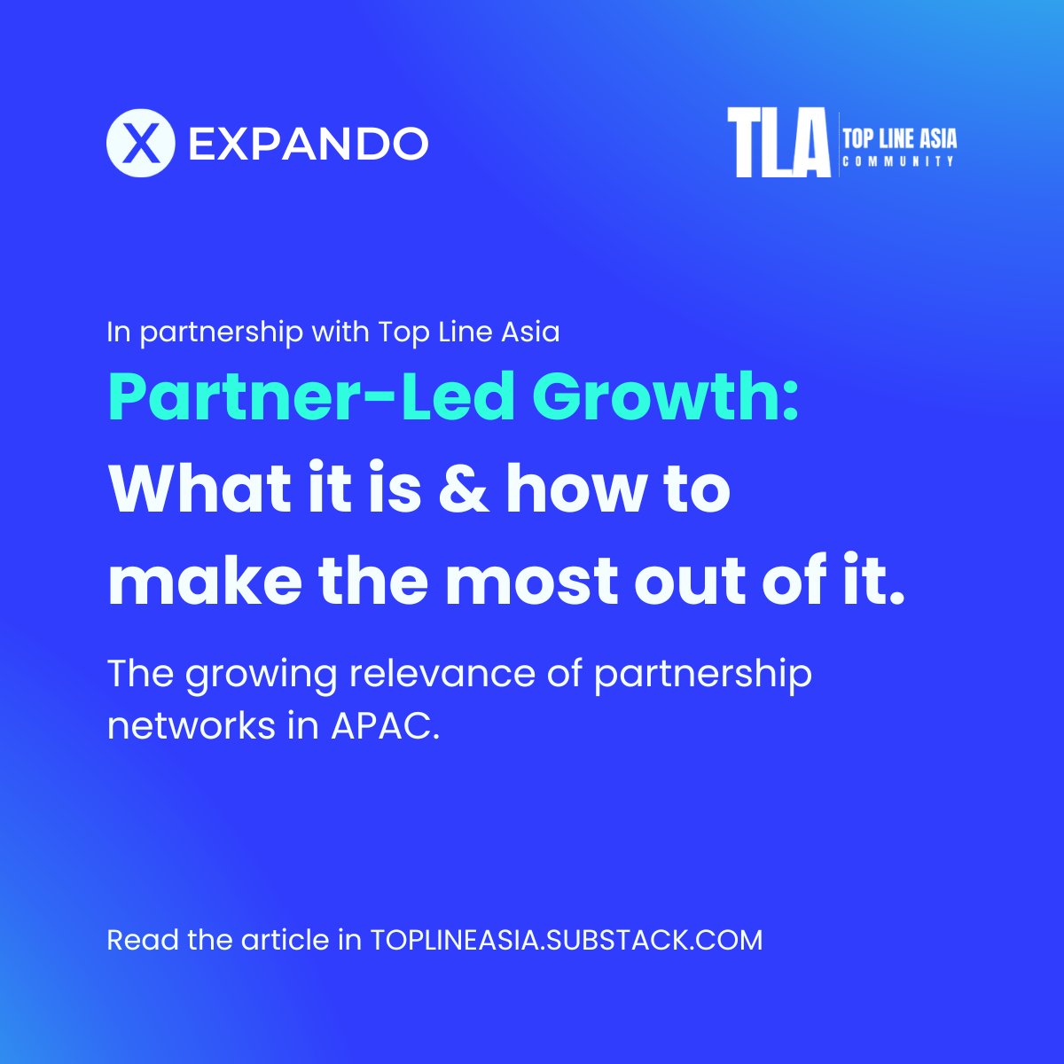 expando_ai's tweet photo. Go-To-Market leaders in APAC! Planning out your sales strategy for 2025? 🤔 

You might want to consider Partner-Led Growth in your annual sales plan. 😉

In collaboration with Top Line Asia, we bring you a beginner's guide to Partner-Led Growth: https://t.co/u4bnJWrBex https://t.co/PfFu2XzS5c