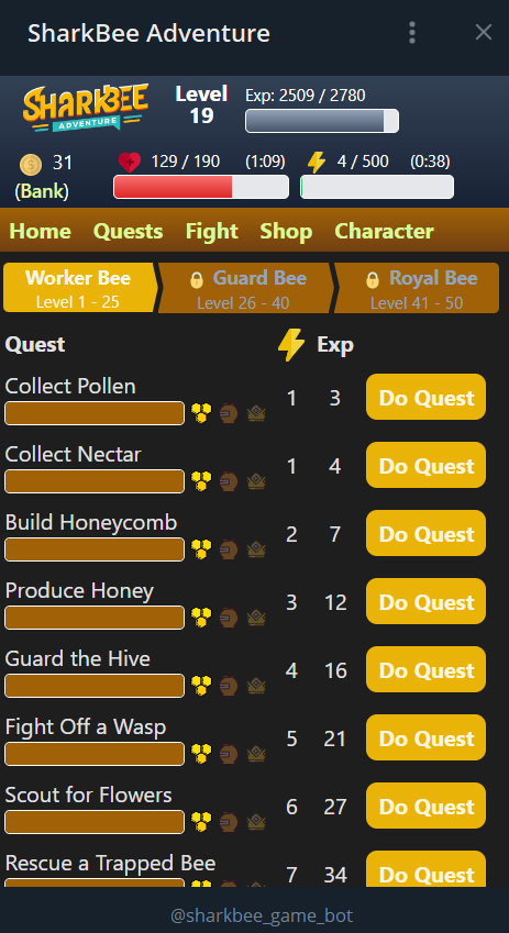 Level UP your MEMECOIN GAME on TL now!
Fight for your $SBEE! 🐝🍯🦈⬇️