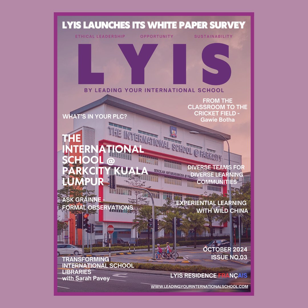 Welcome to the third issue of LYIS, the magazine from Leading Your International School. 

To read the Digital Flipbook: online.fliphtml5.com/epomn/dtur/#p=1

To get involved in the next issue: 
docs.google.com/forms/d/e/1FAI… 

#leadership #principals #lyis