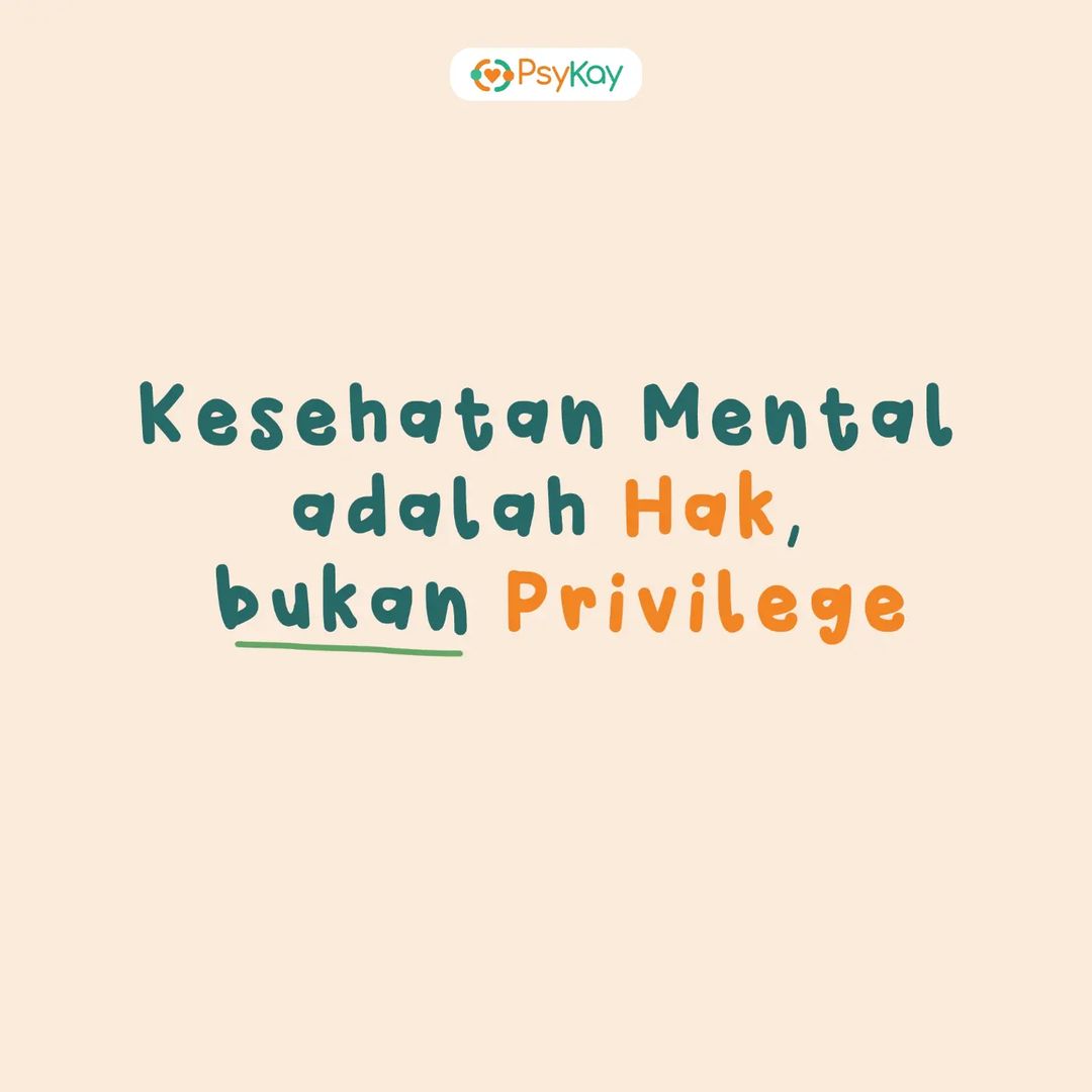psykayindonesia's tweet photo. Mulai dari sekarang inget yaa, setiap orang berhak mendapatkan akses perawatan kesehatan mental yang layak tanpa terkecuali :)
#psykay #MentalHealthAwareness #MentalHealth #aplikasikonselinguntukkesehatanmentalmu #konselingonline #depression https://t.co/gDHmGtuv8x