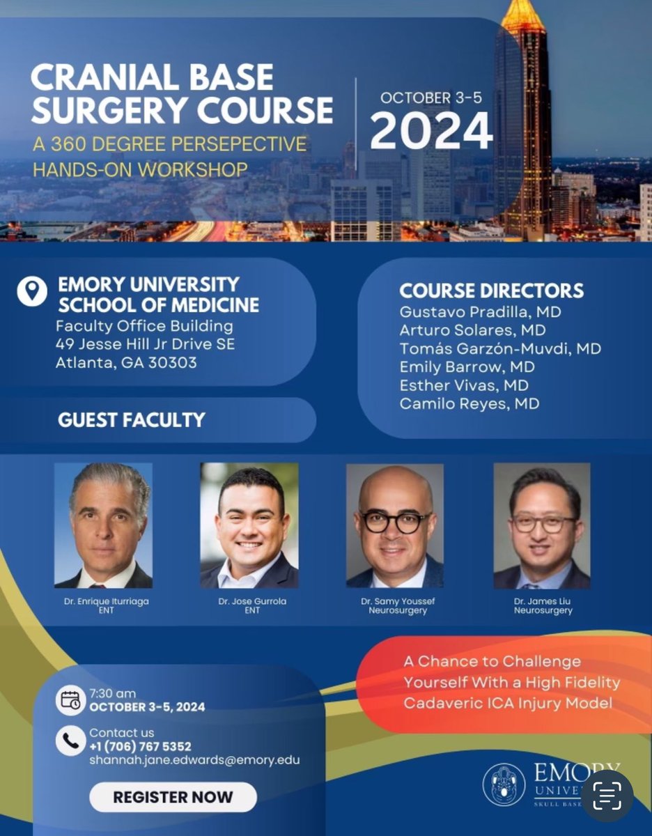 James K. Liu, MD (@skullbasemd) on Twitter photo Peace โ๏ธ up. A-town. Honored to be invited guest faculty <a href="/EmorySkullBase/">Emory Skull Base Surgery</a> course <a href="/EmoryNeurosurg/">Emory Neurosurgery</a> <a href="/EmoryENT/">Emory Otolaryngology</a> <a href="/EmoryUniversity/">Emory University</a>. <a href="/ASamyYoussef/">A. Samy Youssef</a> <a href="/NeuroSurgeryNJ/">Neurosurgeons of NJ</a> <a href="/CBMCNJ/">Cooperman Barnabas Medical Center</a> #skullbase Peace โ๏ธ up. A-town. Honored to be invited guest faculty <a href="/EmorySkullBase/">Emory Skull Base Surgery</a> course <a href="/EmoryNeurosurg/">Emory Neurosurgery</a> <a href="/EmoryENT/">Emory Otolaryngology</a> <a href="/EmoryUniversity/">Emory University</a>. <a href="/ASamyYoussef/">A. Samy Youssef</a> <a href="/NeuroSurgeryNJ/">Neurosurgeons of NJ</a> <a href="/CBMCNJ/">Cooperman Barnabas Medical Center</a> #skullbase
