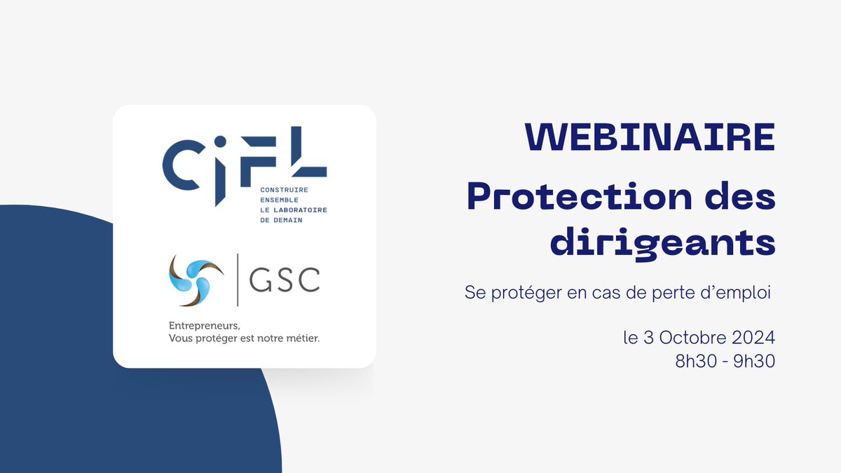 📢 Le webinaire CIFL sur la protection des dirigeants est en cours ! 📷   
Avec l'expertise de <a href="/AssociationGSC/">Association GSC</a>, nos adhérents découvrent comment mieux se protéger en cas de perte d'emploi📷 #ProtectionDirigeants #SécuritéEmploi #Laboratoires