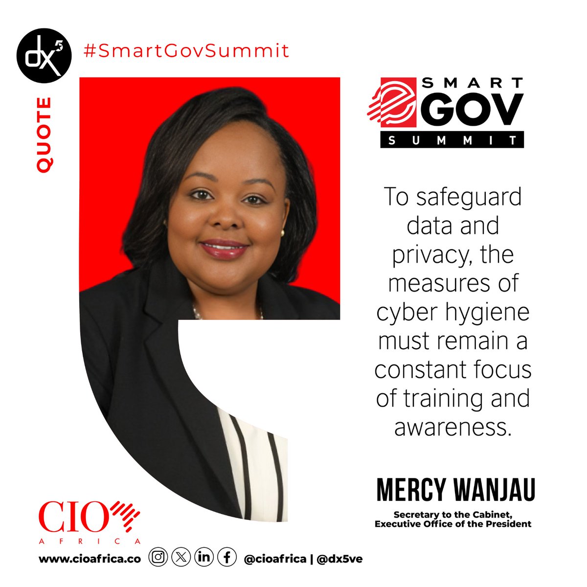 dx5ve's tweet photo. To safeguard data and privacy, the measures of cyber hygiene must remain a constant focus of training and awareness.  By fostering a culture of vigilance and equipping personnel with the knowledge to recognize potential threats, organizations can reduce the risk #smartgovsummit https://t.co/ANeVFak3iv