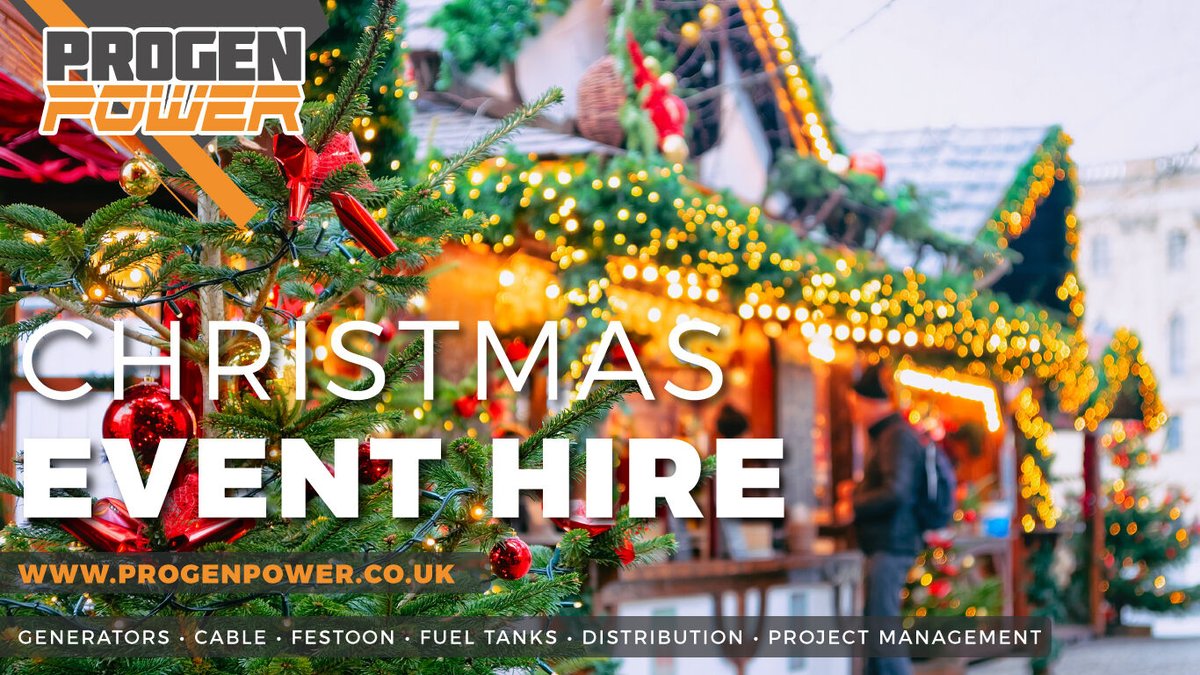 🎄The festive season is only a few weeks away and time is ticking to book your winter event power requirements. 

Our winter diary is booking up fast so contact Progen Power today!!

📞 0330 165 5720

#Christmas #Festive #ChristmasMarket #IceRink #WinterEvents #EventProduction