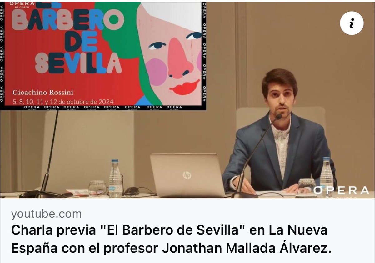 operaoviedo's tweet image. Un poco de #Rossini y su irresistible encanto antes de pasar por la barbería ; )
👇
youtu.be/7BbMNGOLW4Q