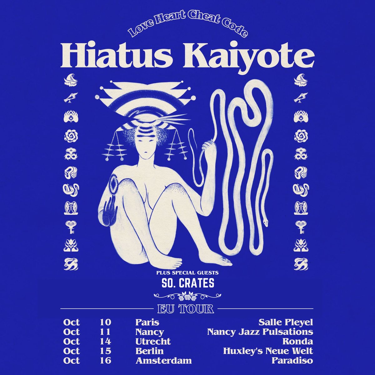 Hiatus Kaiyote (@hiatuskaiyote) on Twitter photo Here I am UK/EU 🌈 ☁️
Coming through your areas this October with special guests KIEFER (UK) + SO.Crates (EU)
Don’t snooze on the tickets to the dreamboat
TIX HERE → hiatuskaiyote.com/#tour Here I am UK/EU 🌈 ☁️
Coming through your areas this October with special guests KIEFER (UK) + SO.Crates (EU)
Don’t snooze on the tickets to the dreamboat
TIX HERE → hiatuskaiyote.com/#tour