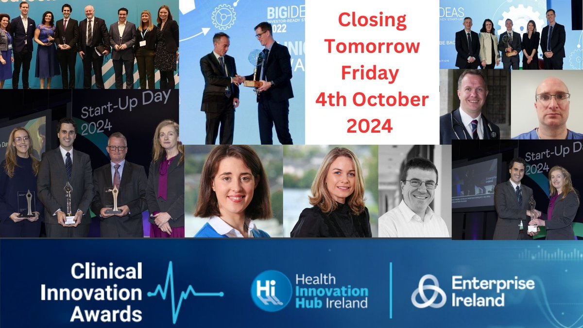Health Innovation Hub Ireland (@hihireland) on Twitter photo Get your application in today➡️hih.ie/engage/clinica… <a href="/HSELive/">HSE Ireland</a> <a href="/roinnslainte/">Department of Health</a> @saoltagroup <a href="/WeHSCPs/">National HSCP Office, HSE</a> <a href="/NDTP_HSE/">NDTP</a> <a href="/HSEDubSouthEast/">HSE Dublin and South East</a> <a href="/HSEDubMidlands/">HSE Dublin and Midlands</a> <a href="/RCSI_Irl/">RCSI</a> <a href="/HSEMidWest/">HSE Mid West</a> <a href="/UCC/">UCC Ireland</a> <a href="/GalwayCMNHS/">University of Galway CMNHS</a> <a href="/MTU_ie/">Munster Technological University</a> <a href="/stjamesdublin/">St James's Hospital</a> <a href="/TempleStreetHos/">CHI at Temple Street</a> <a href="/ThePillarDublin/">The Pillar Dublin</a> <a href="/infantcentre/">INFANT Centre</a> <a href="/IrelandSouthWID/">Ireland South Women & Infants Directorate</a> Get your application in today➡️hih.ie/engage/clinica… <a href="/HSELive/">HSE Ireland</a> <a href="/roinnslainte/">Department of Health</a> @saoltagroup <a href="/WeHSCPs/">National HSCP Office, HSE</a> <a href="/NDTP_HSE/">NDTP</a> <a href="/HSEDubSouthEast/">HSE Dublin and South East</a> <a href="/HSEDubMidlands/">HSE Dublin and Midlands</a> <a href="/RCSI_Irl/">RCSI</a> <a href="/HSEMidWest/">HSE Mid West</a> <a href="/UCC/">UCC Ireland</a> <a href="/GalwayCMNHS/">University of Galway CMNHS</a> <a href="/MTU_ie/">Munster Technological University</a> <a href="/stjamesdublin/">St James's Hospital</a> <a href="/TempleStreetHos/">CHI at Temple Street</a> <a href="/ThePillarDublin/">The Pillar Dublin</a> <a href="/infantcentre/">INFANT Centre</a> <a href="/IrelandSouthWID/">Ireland South Women & Infants Directorate</a>