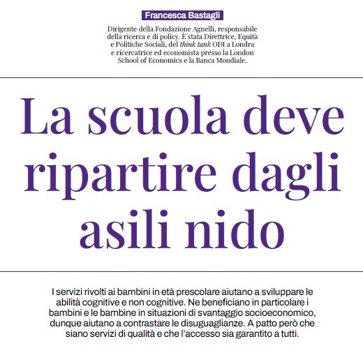 L’ultimo numero di ECO parla di scuola rivistaeco.com

Compreso un mio articolo sulla promessa dei servizi educativi per l’infanzia, di qualità.

👉🏼fondazioneagnelli.it/2024/10/02/la-…

#ECEC #earlyyears #scuola #infanzia