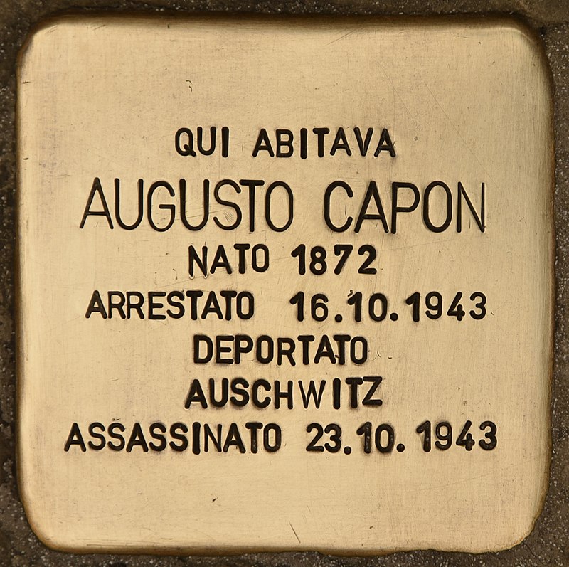 alberto_sanavia's tweet photo. #23ottobre 1943, #Auschwitz: l’ex ammiraglio veneziano Augusto #Capon è ucciso in una camera a gas nel campo di concentramento. Rastrellato nel ghetto di Roma, sua figlia Laura – moglie di Enrico Fermi – nel 1938 espatriò negli Stati Uniti https://t.co/x2lEMoxoxD