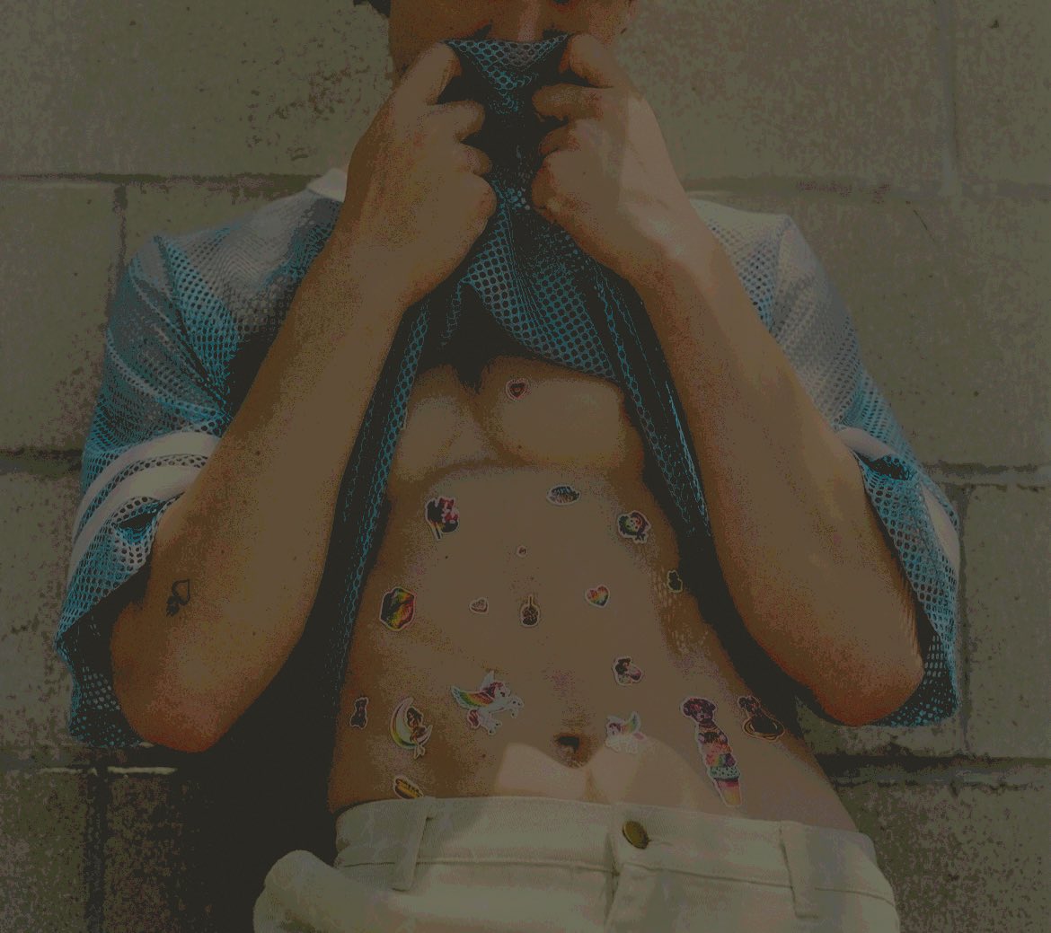 seethingfangs's tweet photo. Okay  he  keeps  seeing  temporary  tattoos  so  why  not  switch  it  up  and  do  stickers  instead ! https://t.co/5Dh9QdWQPC