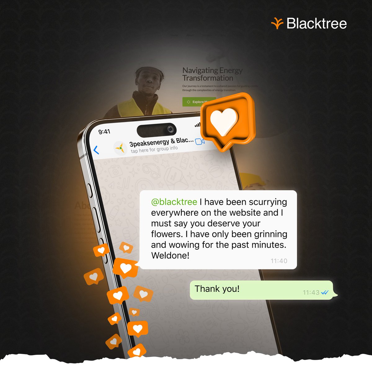 BlackTreeNG's tweet photo. We absolutely love great reviews! 
Need a website for your brand? Contact us today, and let’s get started!

#feedback #reviews #goodreviews #clientsatisfaction #blacktree #blacktreecreative Wizkid Puma #GoldenPennyClassicSpread Popsy Messi https://t.co/D1I6Yr2Ahp