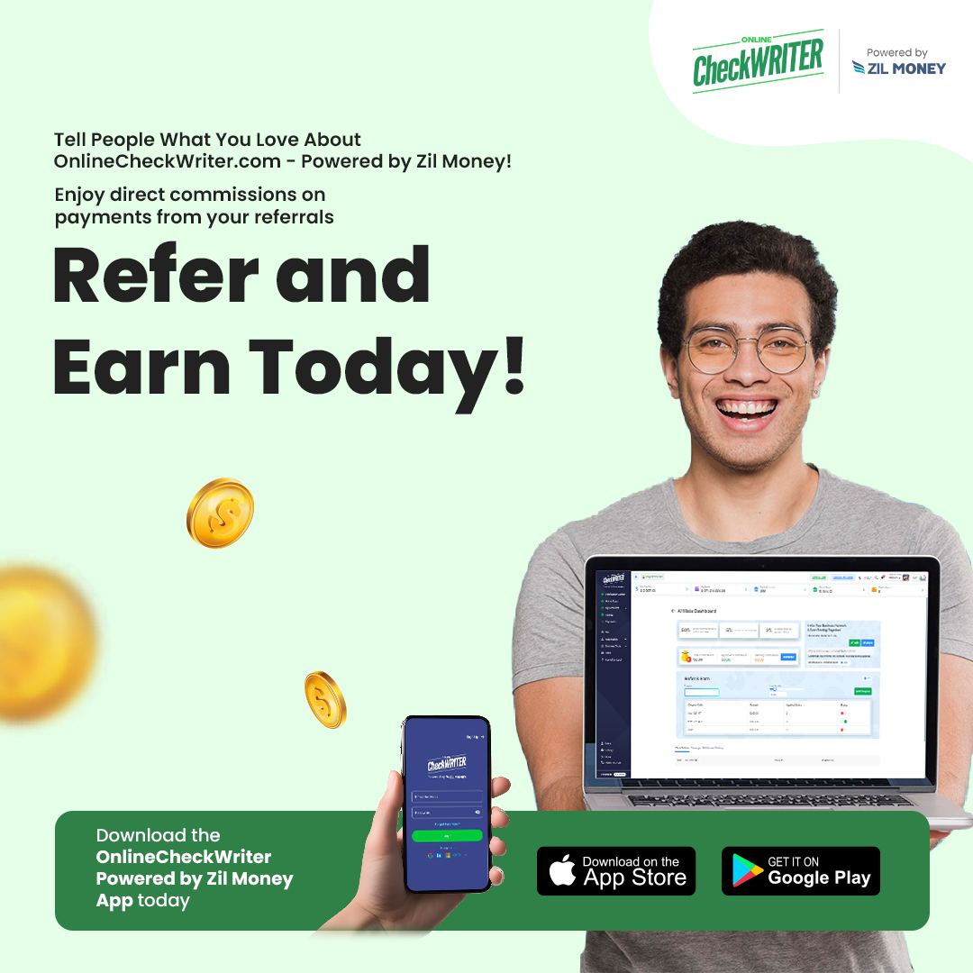 Cash in on referrals! Share OnlineCheckWriter.com - powered by Zil Money, with your network and benefit from multilevel commissions.

Learn more: onlinecheckwriter.com/partners/?utm_…

#ReferAndEarn #ShareAndEarn #EarnMoneyOnline