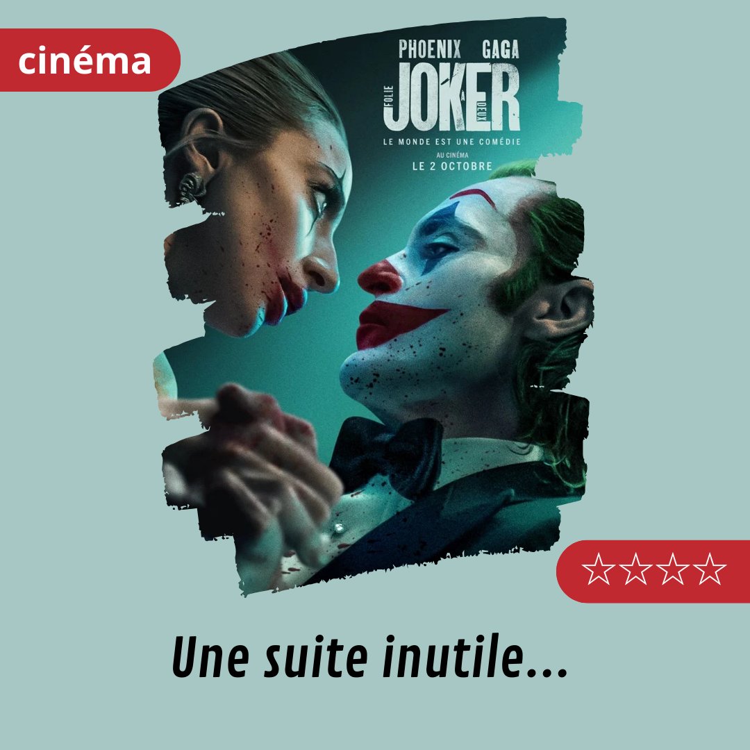 Joker - Folie à deux : Une suite inutile...
#JokerFollieADeux 
Ma #critique sur mon blog. #cinema 
cinemadevincent.blogspot.com/2024/10/joker-…