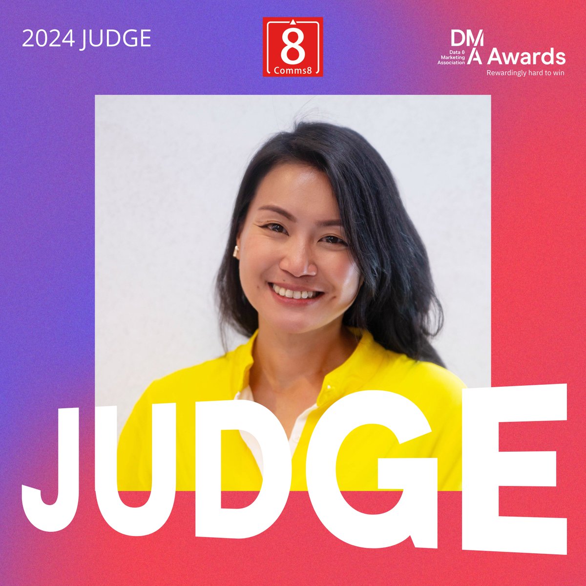 Comms8's tweet image. Exciting news! We're thrilled to share that our Founder and Managing Director, Carol Chan, has been invited to serve as a jury member for the DMA Awards 2024!

Connect with us to learn more about Carol’s insights and how Comms8 can help you!

#MarketInsights
