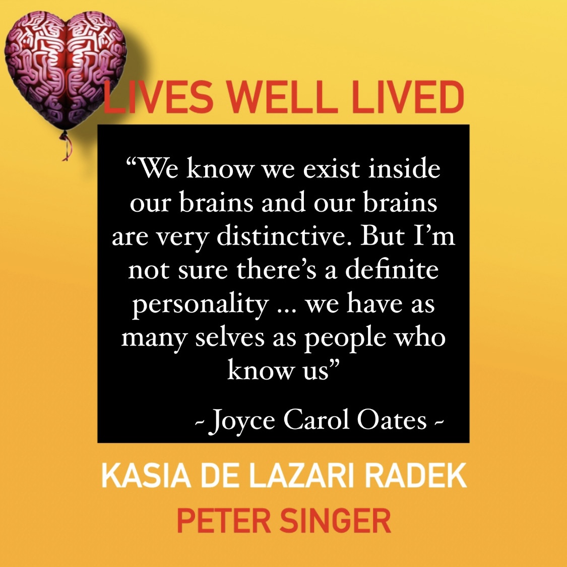 PeterSinger's tweet photo. In this week’s episode of "Lives Well Lived," novelist Joyce Carol Oates challenges the emphasis placed on personality and the focus on celebrity culture. It is, she says, the work that is important, not the person who creates it. Despite her own remarkable achievements, she does not see herself as living well.

This episode marks the final of the first season of the podcast. You can find this episode, and all the first season episodes on Apple Podcasts, Spotify, or your preferred platform.

Listen on Apple: https://t.co/n67Gdihjom
Listen on Spotify: https://t.co/1ZEamaG1qP