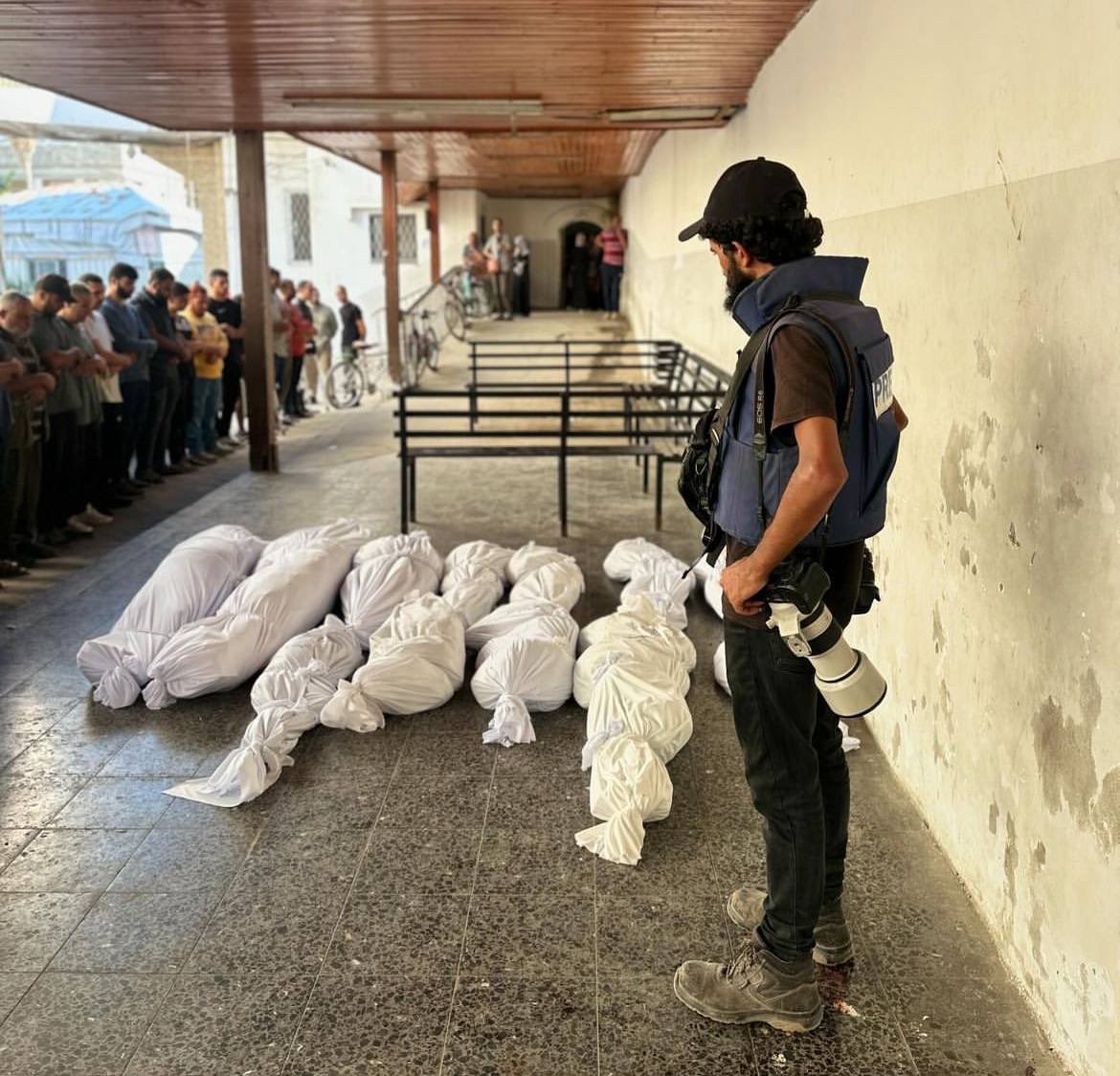 Gaza-based photojournalist Omar el Qattaa:

“Every time I capture images of the martyred children, I find myself helpless before their bodies, I feel powerless, overwhelmed by pain, grief, and frustration, I feel betrayed.”

“What crime did these children commit to be killed?