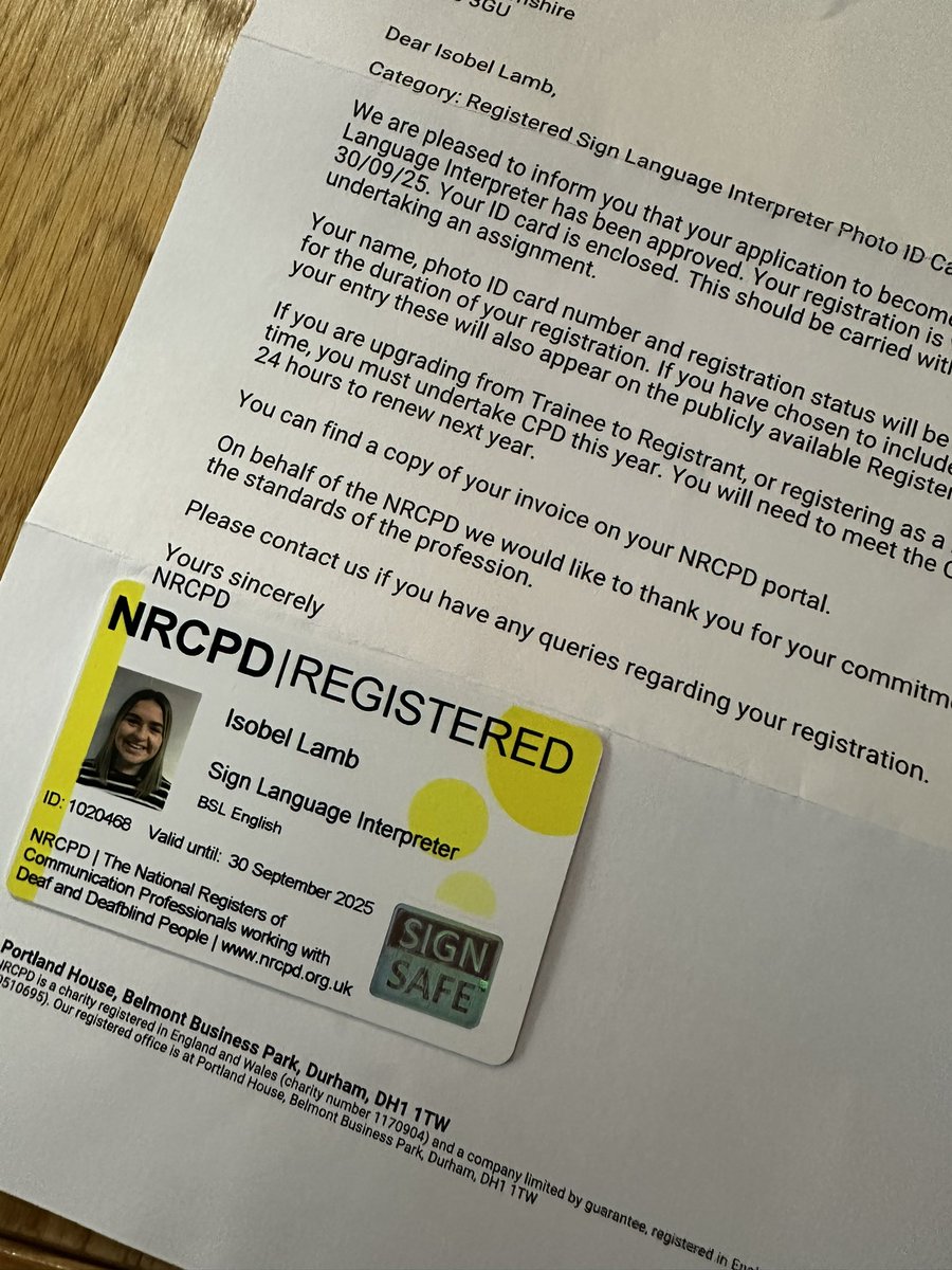 My 6th year working as an Interpreter and my 3rd year as a RSLI! #NRCPD #BSLInterpreter #RSLI