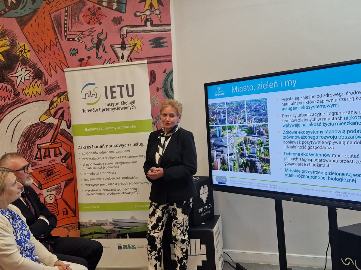 UPSURGE_H2020's tweet photo. The conference ARCHITECTURE INSPIRED BY NATURE,  takes place today in Katowice, Poland. It is one of the activities of the Katowice #PlaceLab focused on economic aspects of #NBS, organized as part of the #UPSURGE project by @IETU_PL and @miasto_katowice https://t.co/beoUdUQAmS