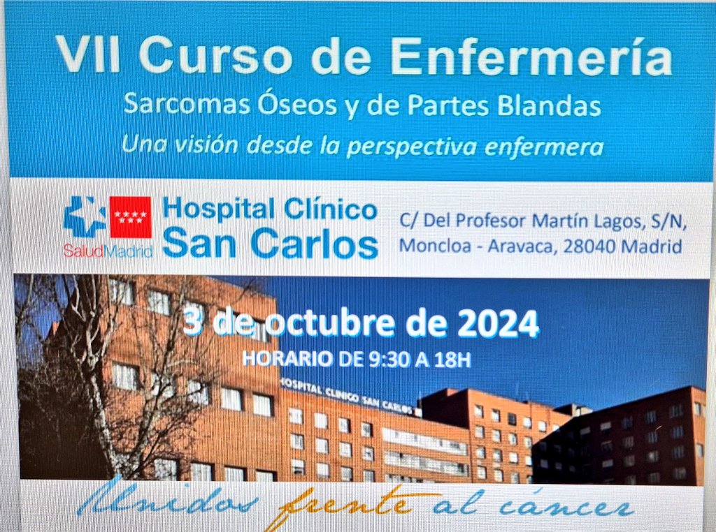 Esperanza (@espe_vicente) on Twitter photo Hoy volvemos a hablar de la enfermería en el tratamiento del sarcoma. Dando voz a la enfermera en el equipo multidisciplinar <a href="/MDAnderson_ES/">MD Anderson Cancer Center Madrid Hospiten</a> <a href="/Beatriz_EPA/">Beatriz Castillo</a> Hoy volvemos a hablar de la enfermería en el tratamiento del sarcoma. Dando voz a la enfermera en el equipo multidisciplinar <a href="/MDAnderson_ES/">MD Anderson Cancer Center Madrid Hospiten</a> <a href="/Beatriz_EPA/">Beatriz Castillo</a>