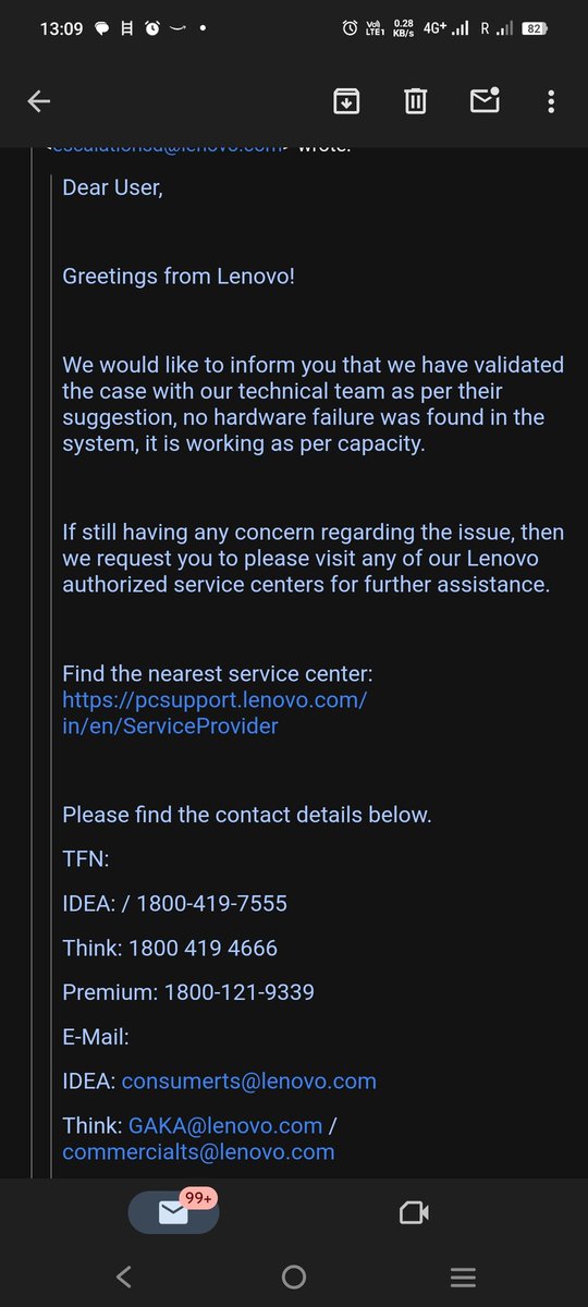 GV1neeth's tweet photo. @Lencare_In @Lenovo_in 

Another LOQ 15 2023 user with 2 issues

GPU is power limited to 60 and battery drain during gaming with limited power itself.

Lenovo says it's fine and go to service centre while I have doorstep service and 26 months of premium care left.

Pathetic. https://t.co/pJXAZtffZT