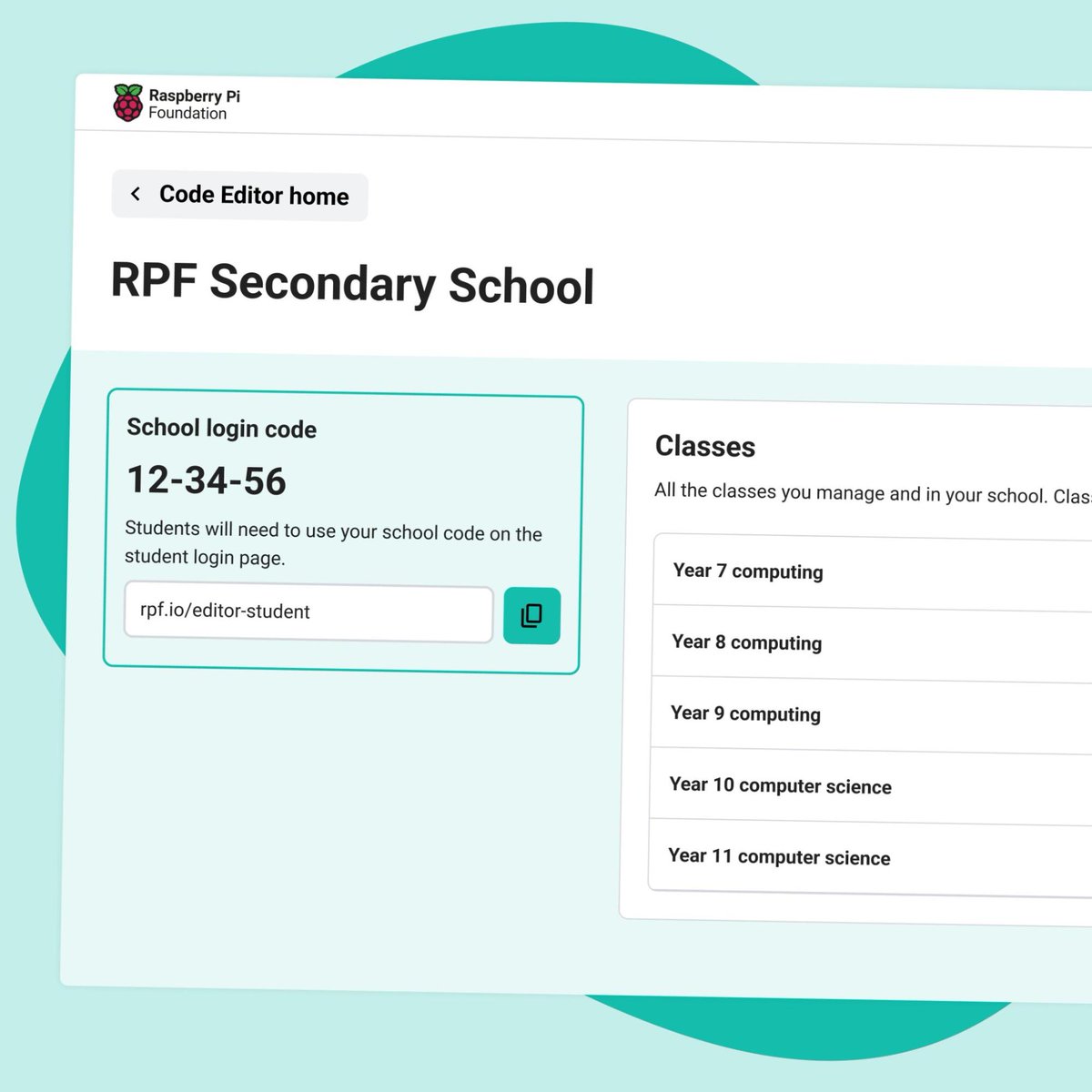 RaspberryPi_org's tweet image. We’ve launched the beta version of Code Editor for Education!

Be one of the first to try out the new classroom management features ✨

Find out more by reading our latest blog: 

🔗 rpf.io/blog-cefe

#RPFEditor #Coding #CodingForKids #STEM