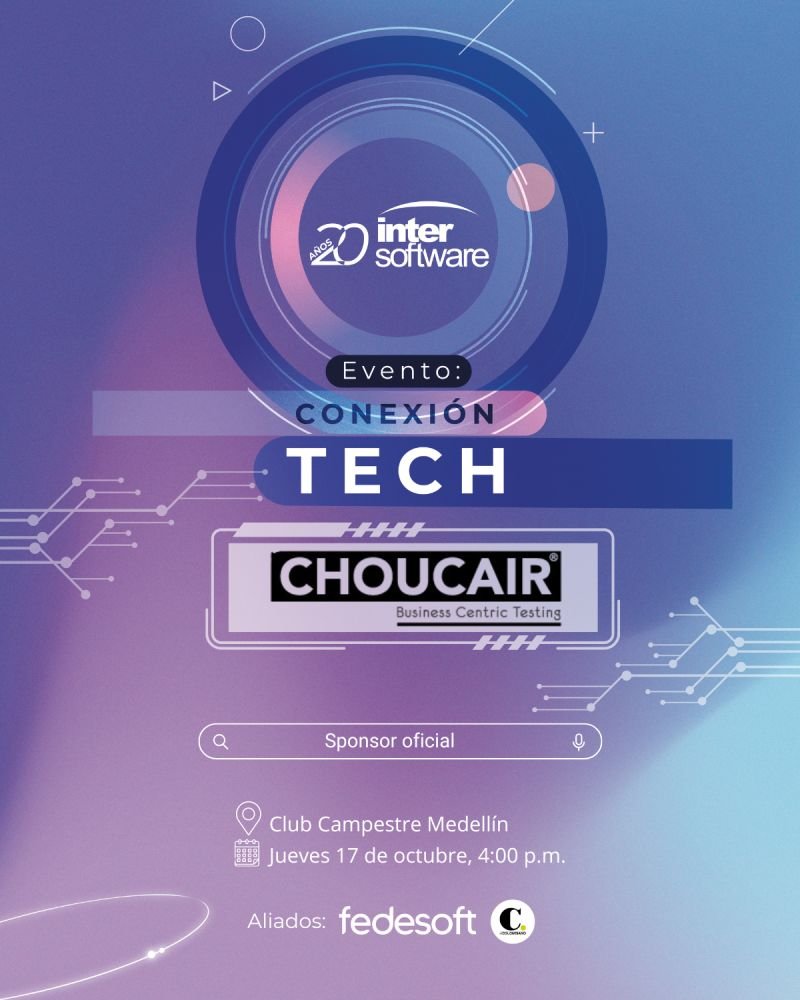 Intersoftware (@intersoftwareco) on Twitter photo #ConexiónTech Estamos felices porque <a href="/TestingChoucair/">Choucair Testing</a> una de las empresas de nuestra red se una como sponsor oficial.
🔗 Inscríbete aquí para conectar con las empresas del sector TI lnkd.in/ebCnWipn #ConexiónTech Estamos felices porque <a href="/TestingChoucair/">Choucair Testing</a> una de las empresas de nuestra red se una como sponsor oficial.
🔗 Inscríbete aquí para conectar con las empresas del sector TI lnkd.in/ebCnWipn